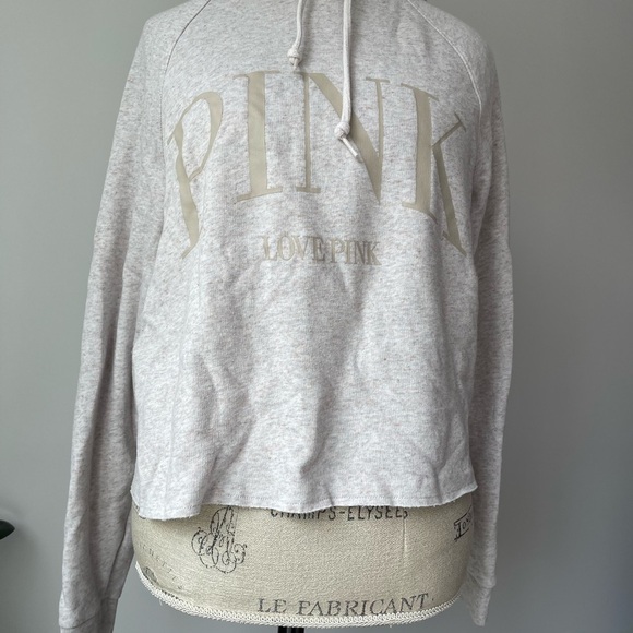 PINK Victoria's Secret Pink oatmeal color Hoodie - Picture 3 of 5